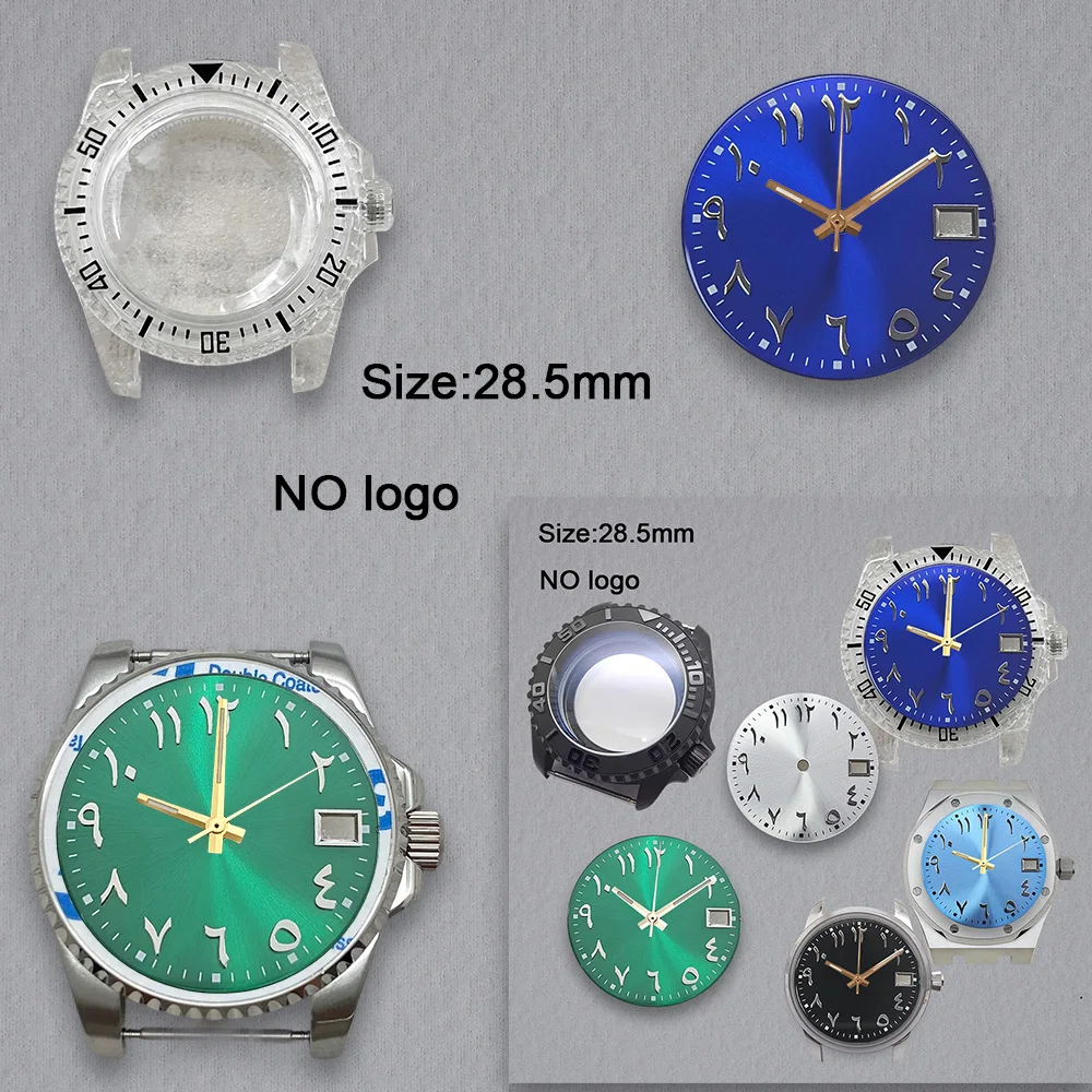 Nh35 Dial No Logo 28.5mm Arabic Letter Numerals Dial For NH35 Movements Custom Logo Watch Dials Hands Accessories Repair Tools