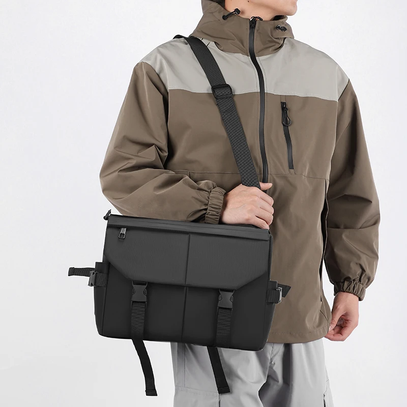 

Мужская повседневная сумка через плечо, несколько отделений для хранения, легкая сумка-оксфорд через плечо, модная повседневная сумка-мессенджер