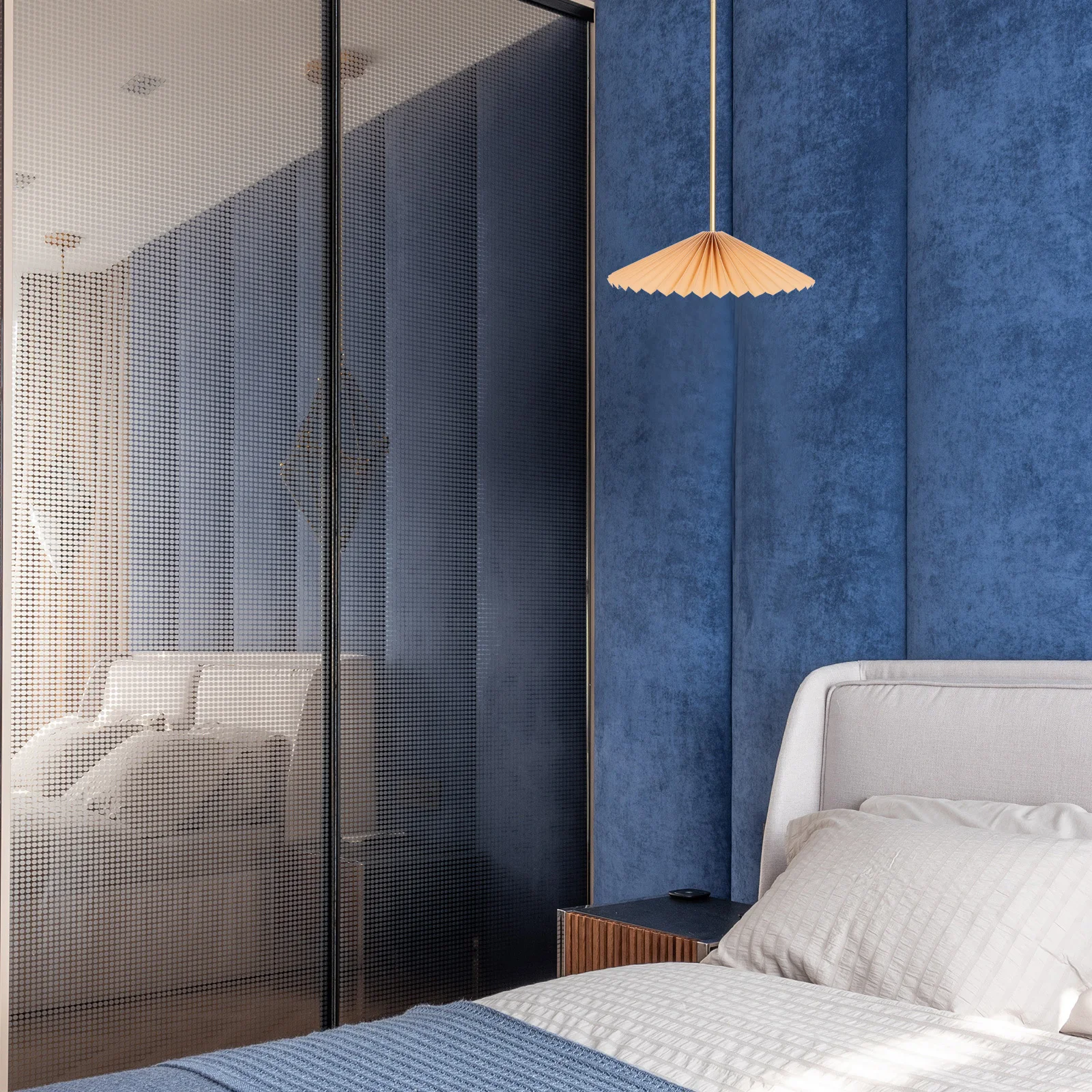 

Pleated Lamp Shade Small Fabric Table Floor Lamp Replacement Drum Style Modern Home Decor Light Fixture Cover Bedroom