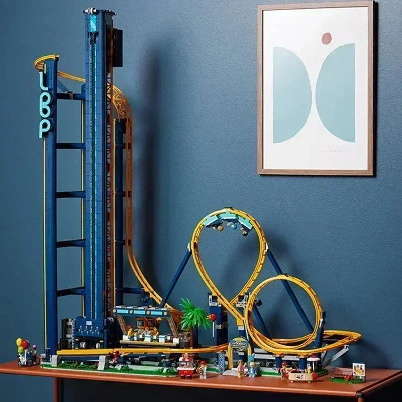 Neue Kompatibel Loop Coaster Vergnügungspark 3756 stücke Modell Baustein Stadt Ziegel Kits Spielzeug