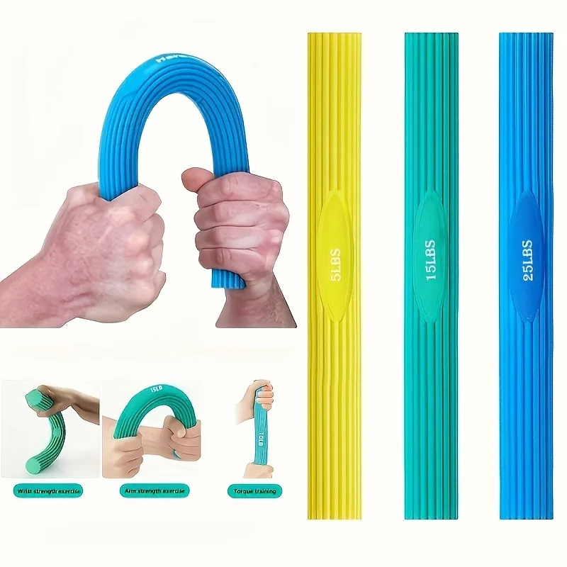 قضيب التدريب المرن من السيليكون - حل كامل لتكييف الذراع والمعصم والتعافي وتخفيف العضلات