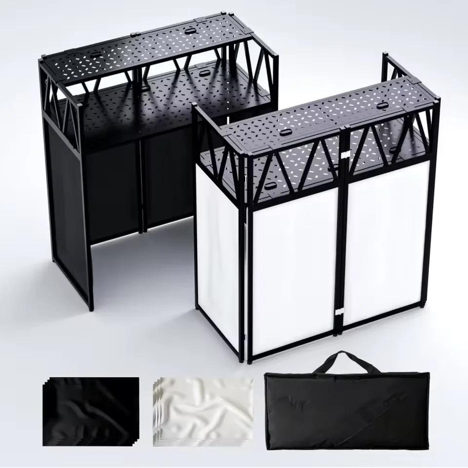 Stage Booth Foldable Stand LED Station Mobile Pliable Folding DJ Mixer Truss Portable for DJ