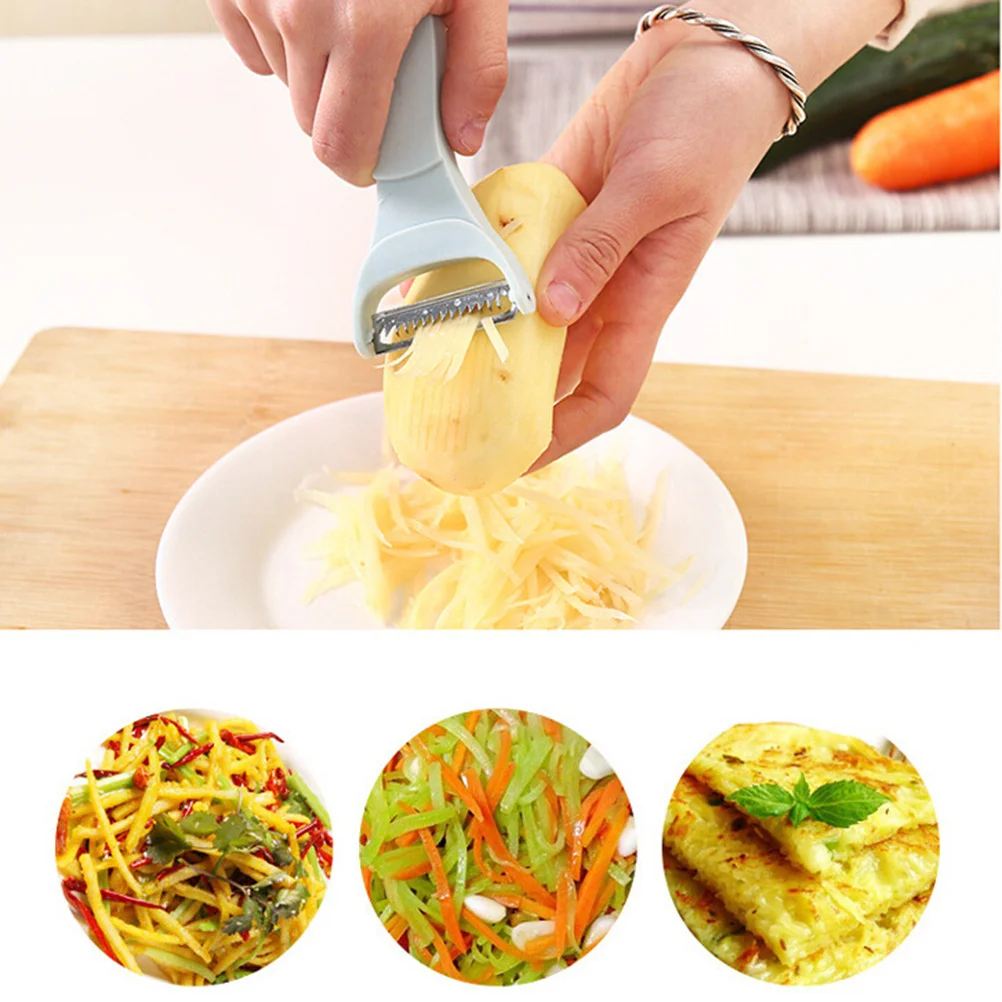 

2 In 1 Vegetable Peeler Multifunctional Fruit Skin Peeler Slicer Julienning Tool Non-Slip Handle Dishwasher Safe