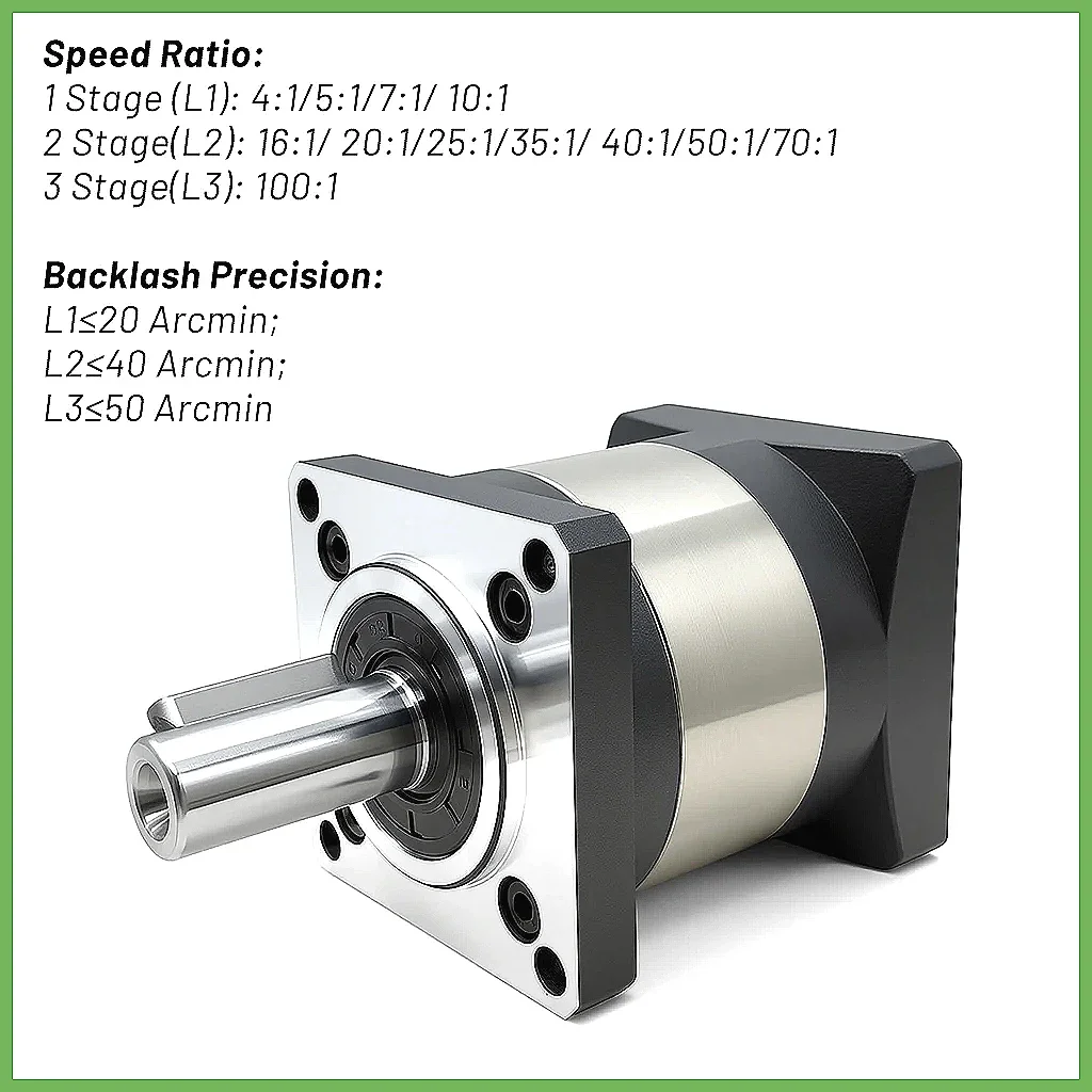 Nema 23 Planetary Gearbox 57mm Stepper Motor Reducer Kit 6.35/8mm Input 14mm Output Shaft 20 Arcmin Low Backlash