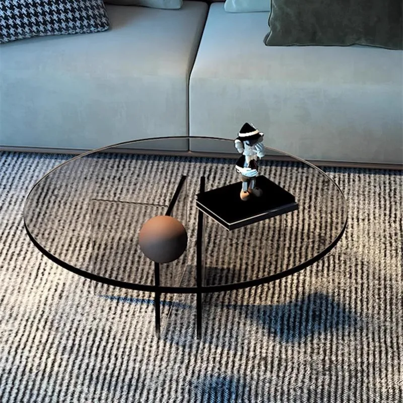 Light luxury living room home Internet celebrity fashion minimalist creative transparent coffee table table