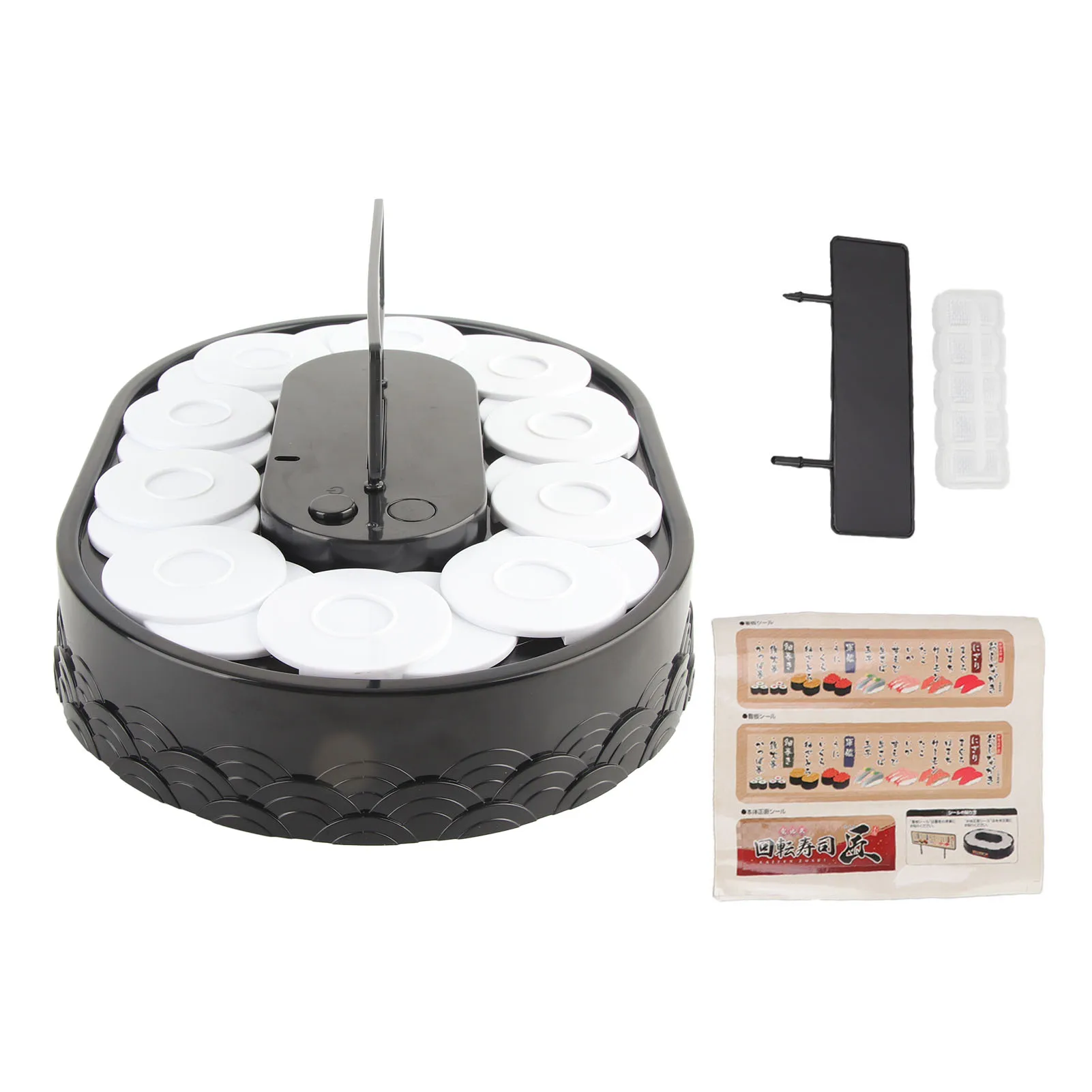

Rotary Sushi Machine Automatic Rotating Table Display Stand Swing Tray Turntable for Sushi Dessert Cupcake Rotary Sushi Machine