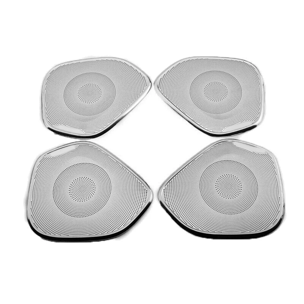 For Volvo XC60 2018-2019 2020 Door Audio Speaker Frame Loudspeaker Cover Stainless Steel Decoration Sticker Trim 4Pcs