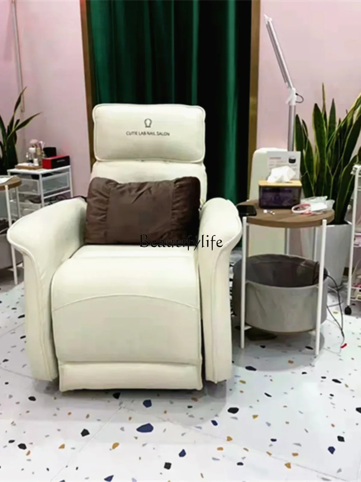 Electric Nail Beauty Eyelash Beauty Multi-Function Recliner with Feet Can Lie Flat Eyelash Grafting Chair