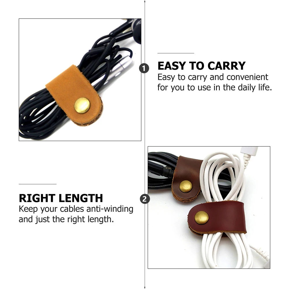 

10pcs Headphone Cable Winder Holder Organizer Clips Vintage USB Cord Keeper Snap Button Earphone Wire Protector Retro