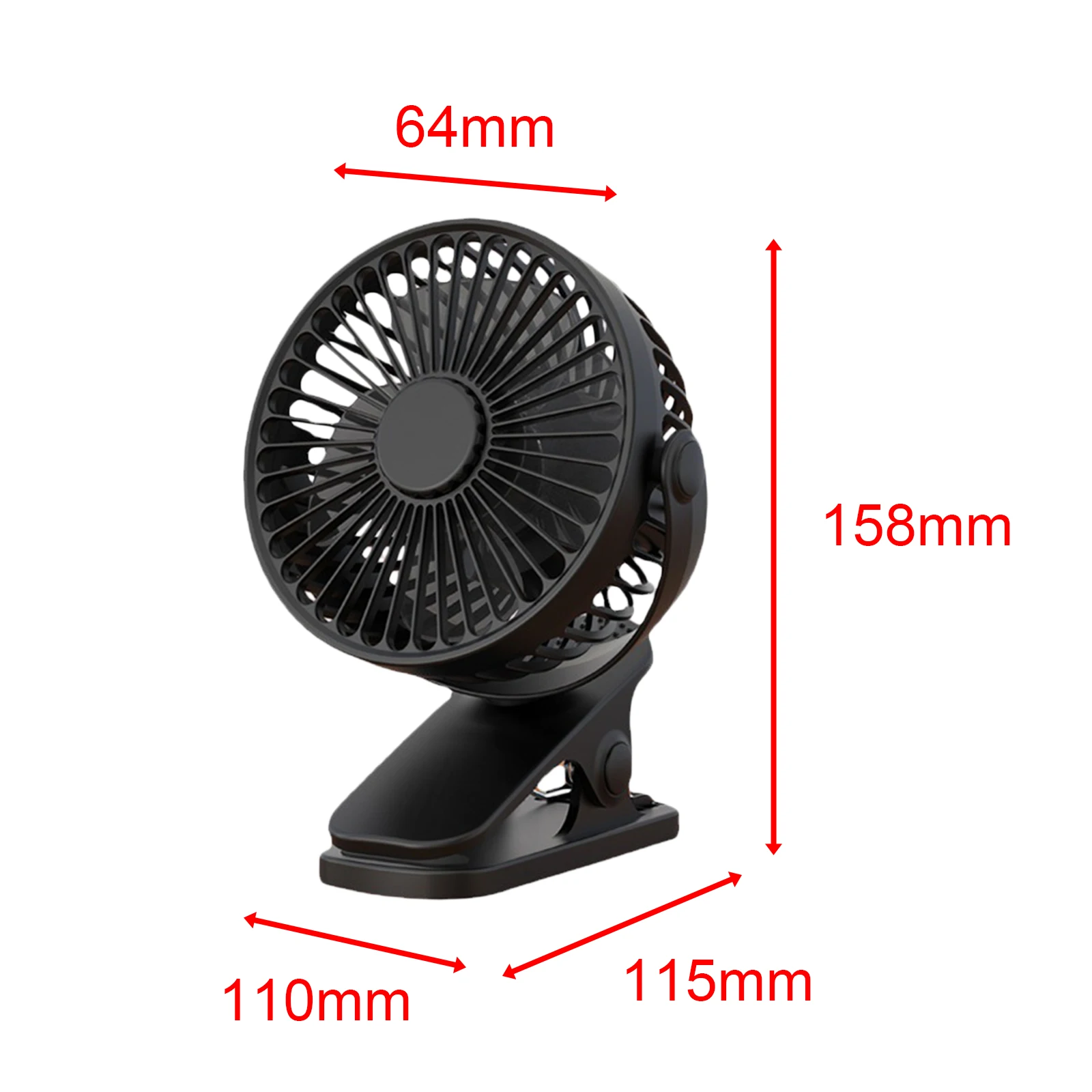 Ventola a Clip portatile USB Mini Wind Power ventola ricaricabile portatile ventola per dormitorio per studenti di alta qualità piccola ventola di raffreddamento