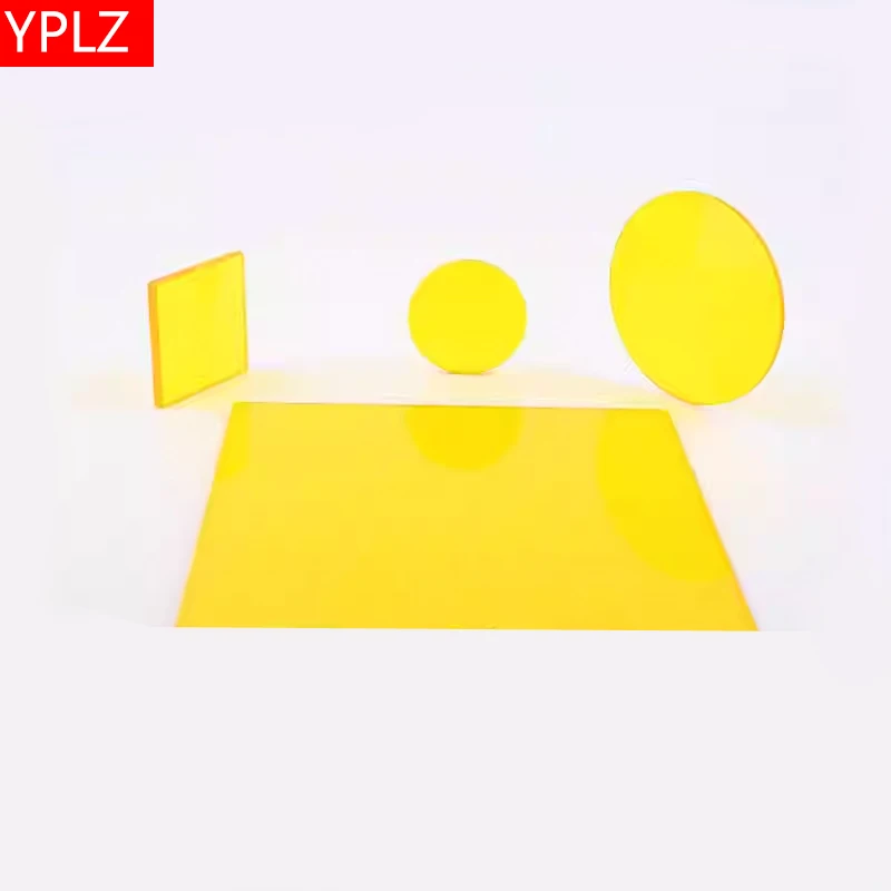 Optical Golden Glass Long Wave Pass Filter 510nm Long Wave Pass High Transmittance Short Wave Cut off Filter