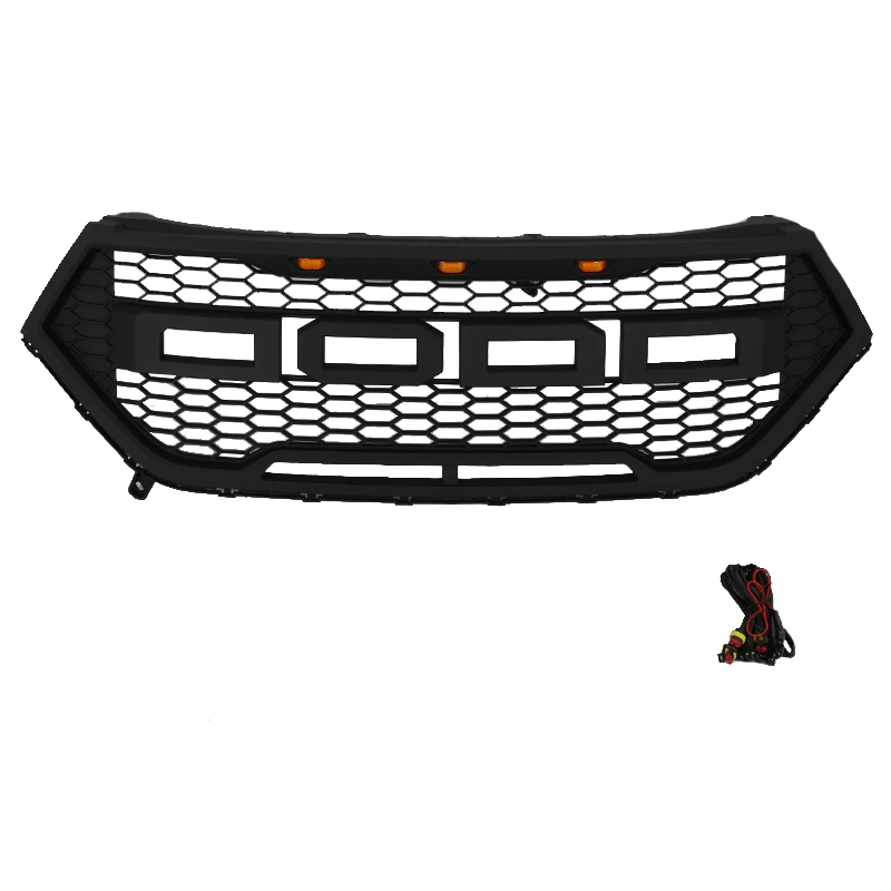 Car Front Bumper Vent Honeycomb Black Grilles Trim Fit For Ford Edge 2015-2018