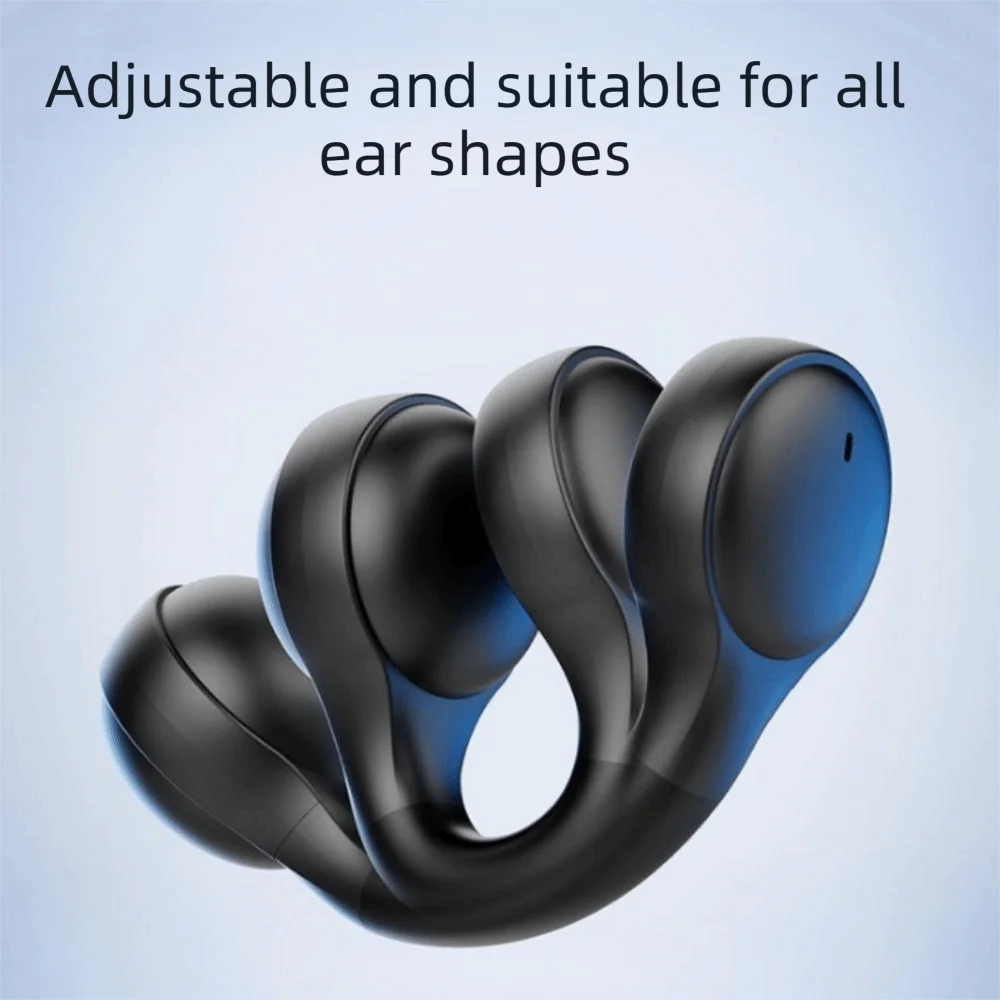 

Charging Earphones Bone Conduction Headphones Bluetooth5.4 Clip-On Design Wireless Earbuds Noise Reduction Long Battery Life