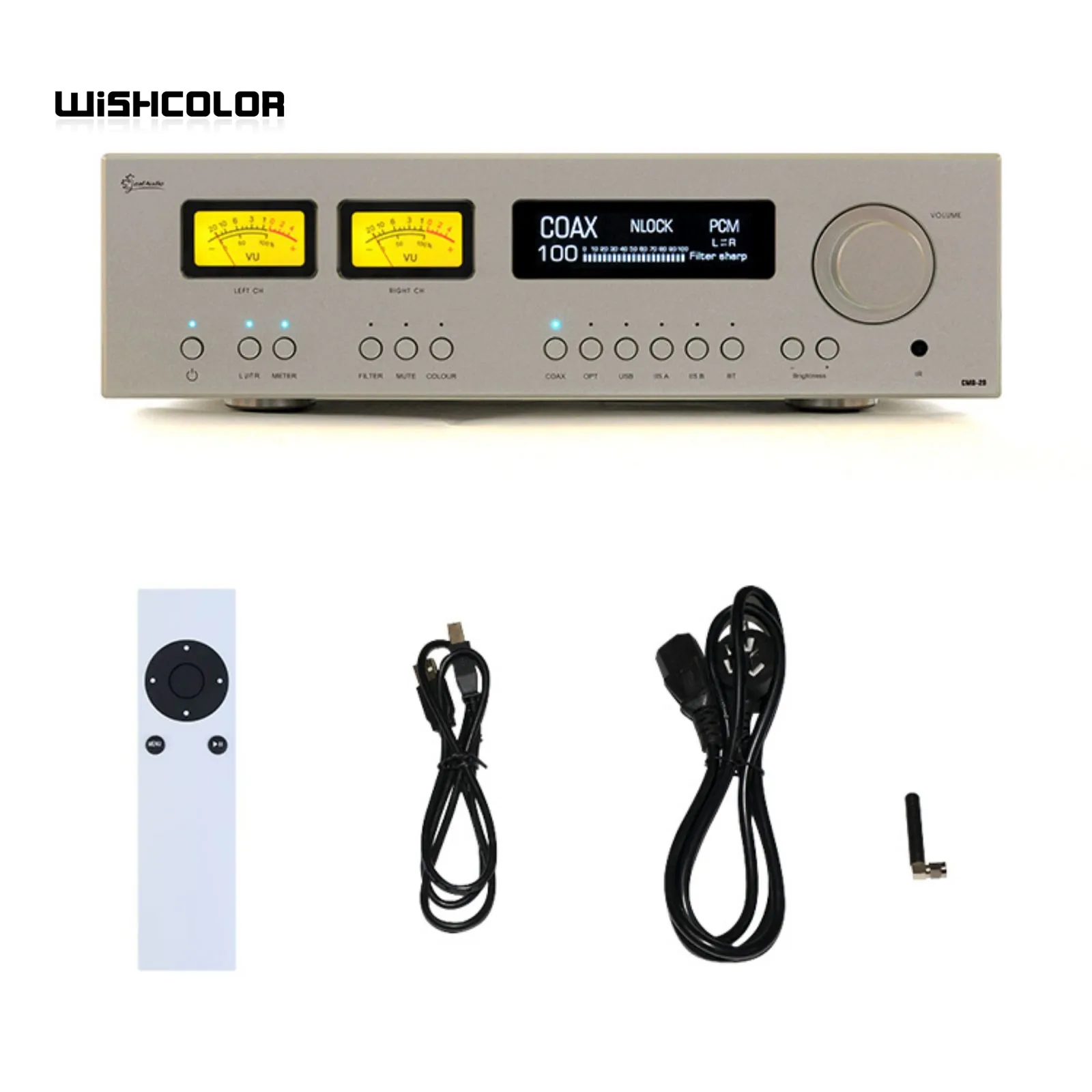 

Wishcolor Leafaudio Black/Silvery CMD29 Dual AK4499EX Enthusiasts DSD Balanced Audio Decoder DAC Bluetooth with Double VU Meter