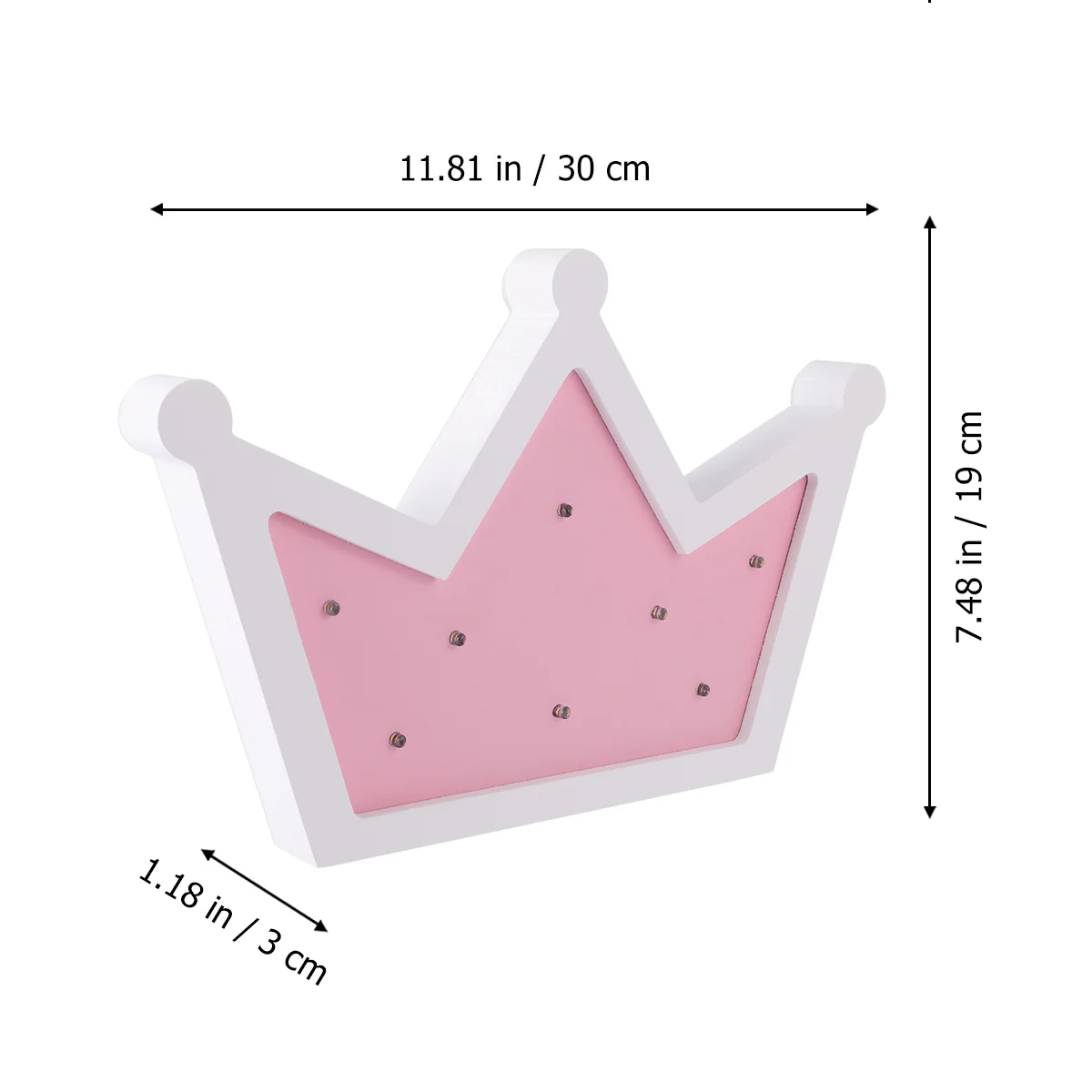 

1Pcs Crown Shape Wood LED Night Light Wall Lamp Creative Decorative Lighting for Bedroom Living Room Party Birthday Banquet