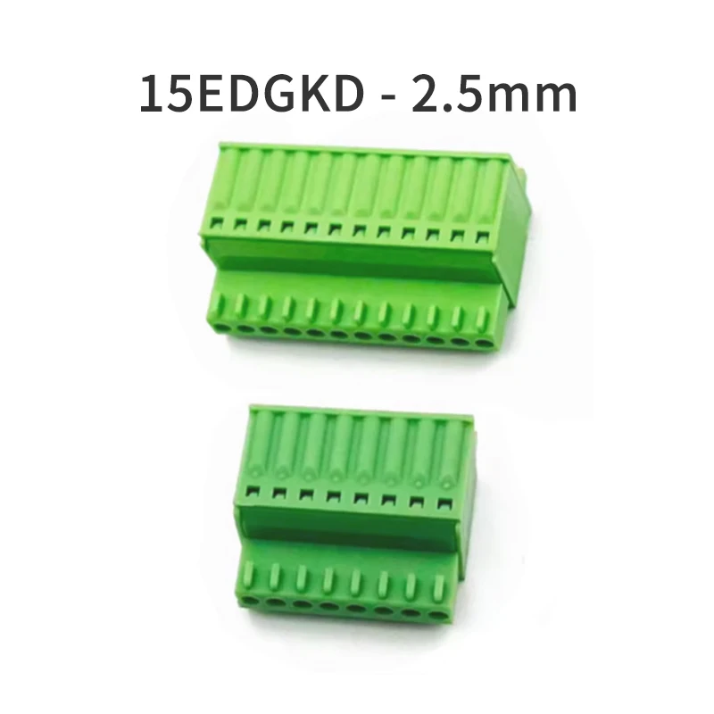 (10 Pieces) 15EDGKD - 2.5mm Screwless Pressure Spring Loaded Plug-in Terminal Block 2EDGKD 15EDGKD-2.5 Terminal Blocks 2P~12P