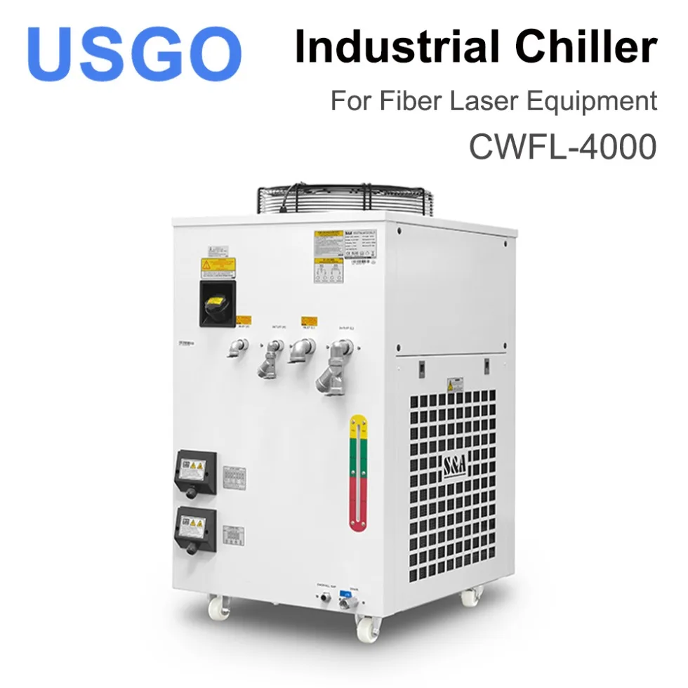 

USGO CWFL-4000 S&A Fiber Laser Industrial Chiller 220V/380V 50/60Hz Cooling System for 4kW Fiber Laser Source