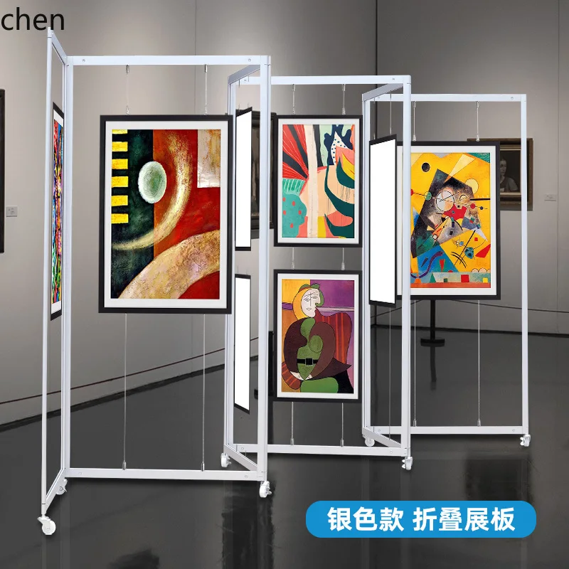 

ZMLFolding Calligraphy and Painting Exhibition Board Screen Exhibition Board Calligraphy and Painting Photography Display Stand