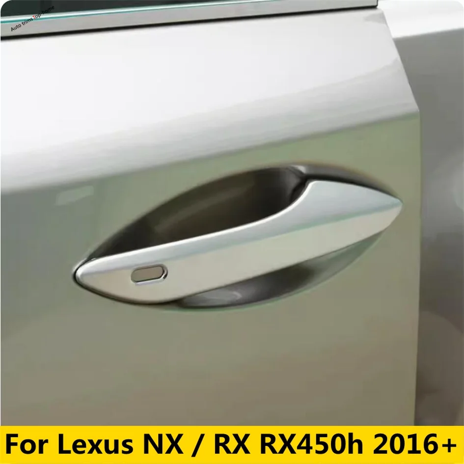 

Outside Car Door Pull Doorknob Handle Clasing Bowl Protector Decor Strickers Cover Trim Fit For Lexus NX / RX RX450h 2016 - 2022