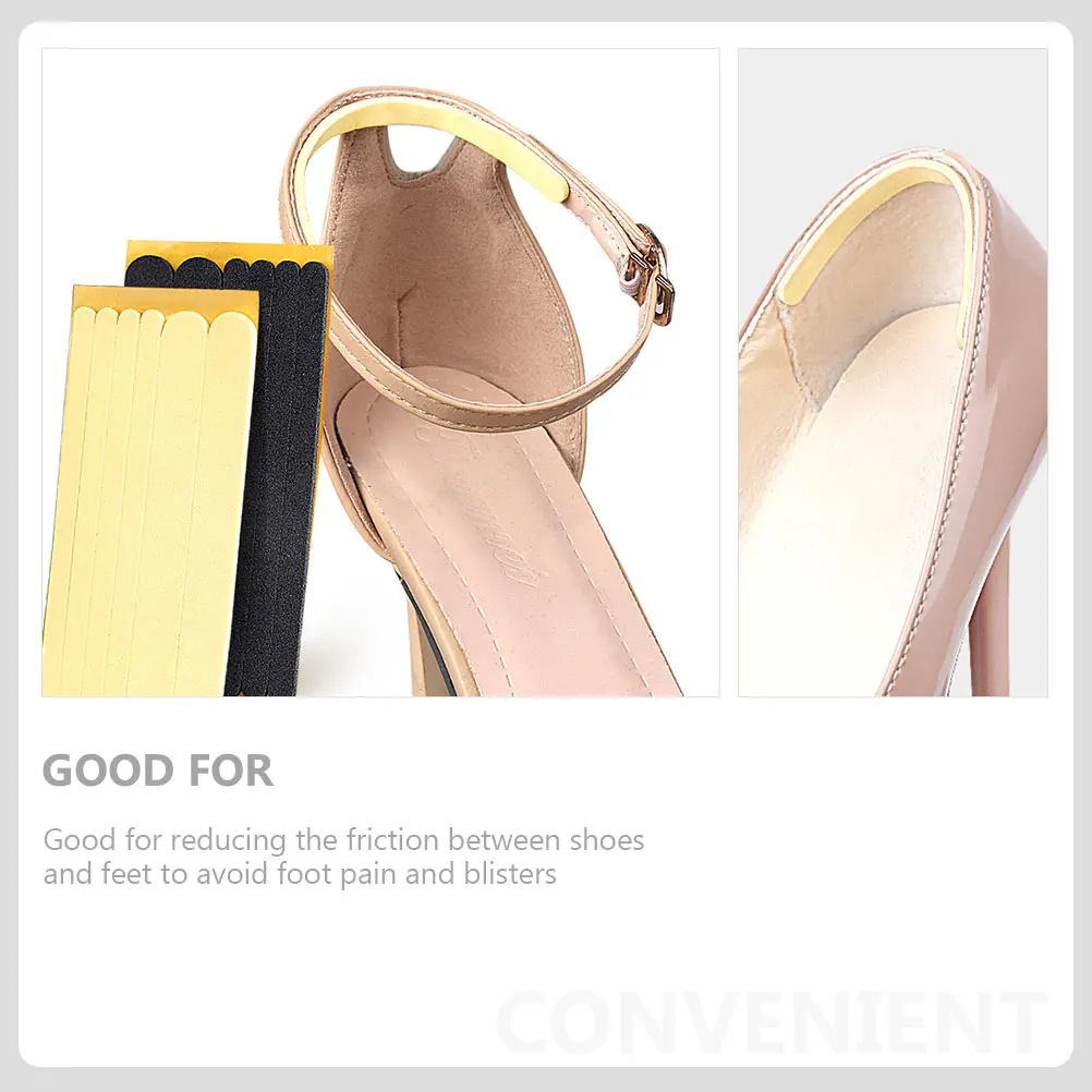 

2 Sheets Heel Stickers Anti-Wear Shoe Edge Pads for Women High Heel Liners Cushion Inserts Foot Pain Blister Protection