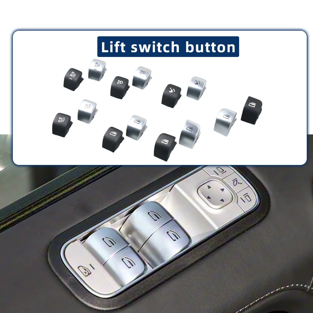 Door Window Switch Button Cap Replacement Window Lift Button Cover for Benz EQA EQB EV 2022-2025 1679054501 1679059803