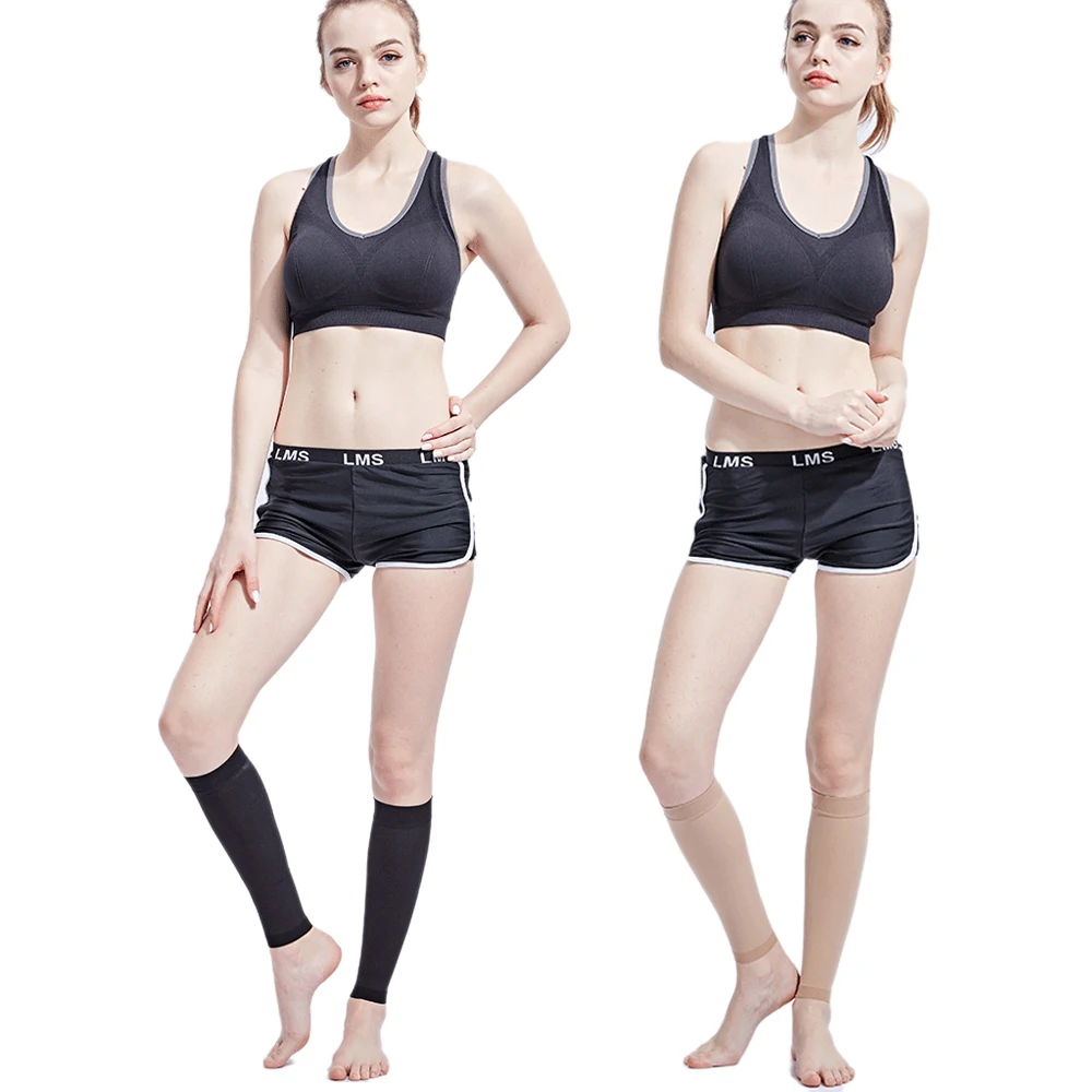 1 Pair Calf Compression Sleeves (30-40 mmHg) – Footless Shin Support for Men & Women