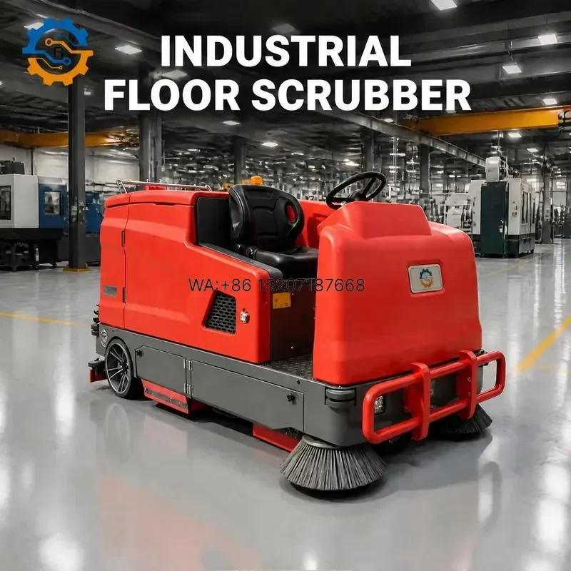 Wmwmnu Industrial Sweeping and Scrubbing Integrated Floor Cleaner for Food Factory Cleaning