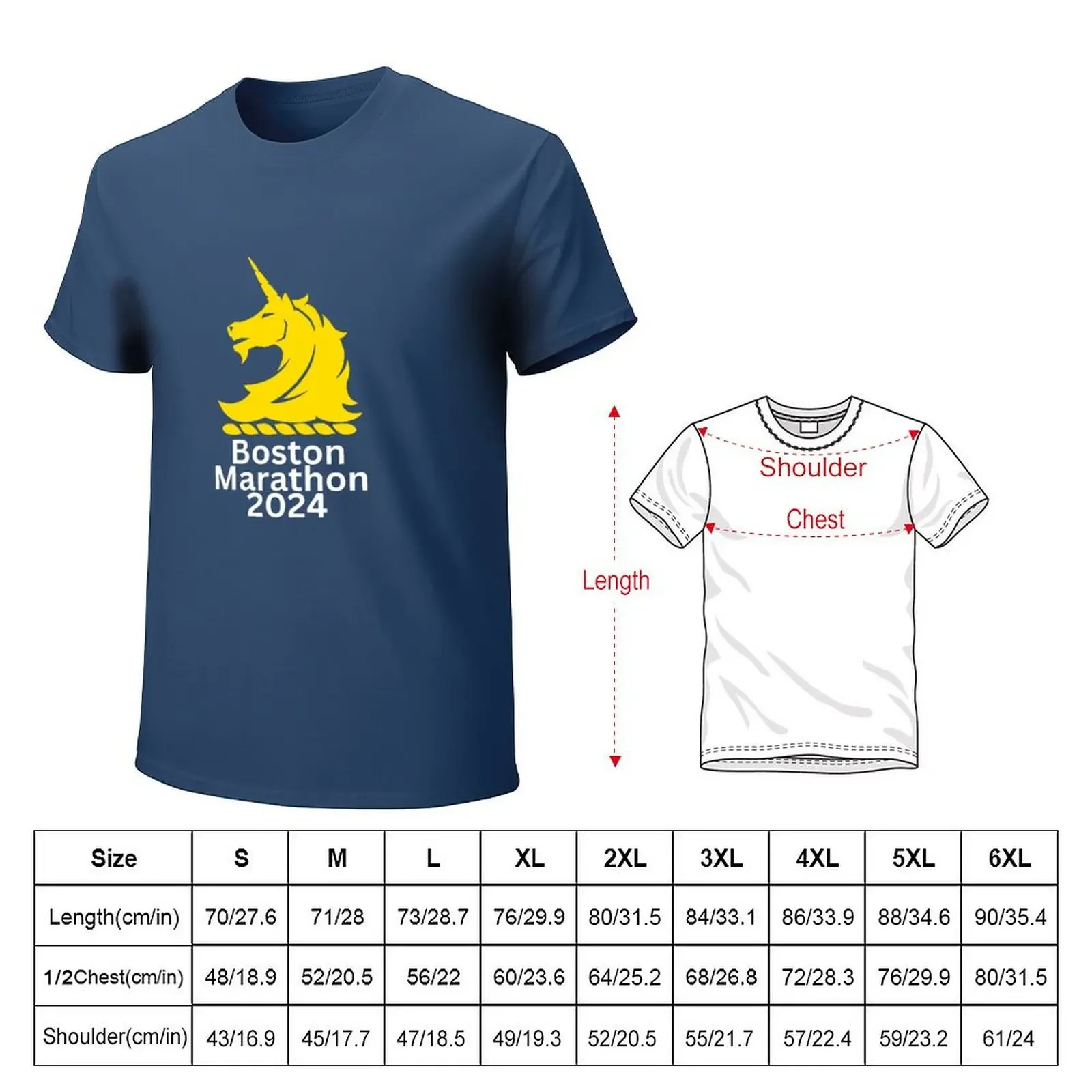 Boston Marathon 2024 T-shirt Blouse quick drying mens plain t shirts