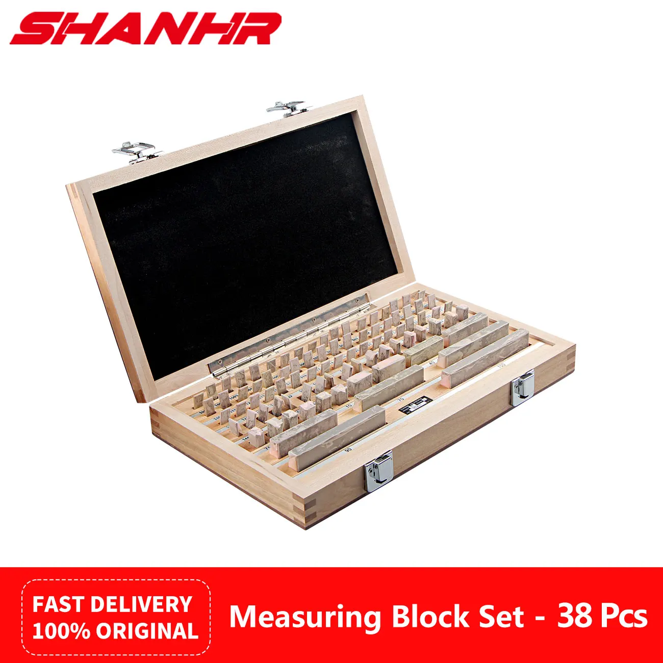 

Набор прецизионных стальных калибровочных блоков SHANHR, 38 предметов, измерительные приборы для проверки и измерения