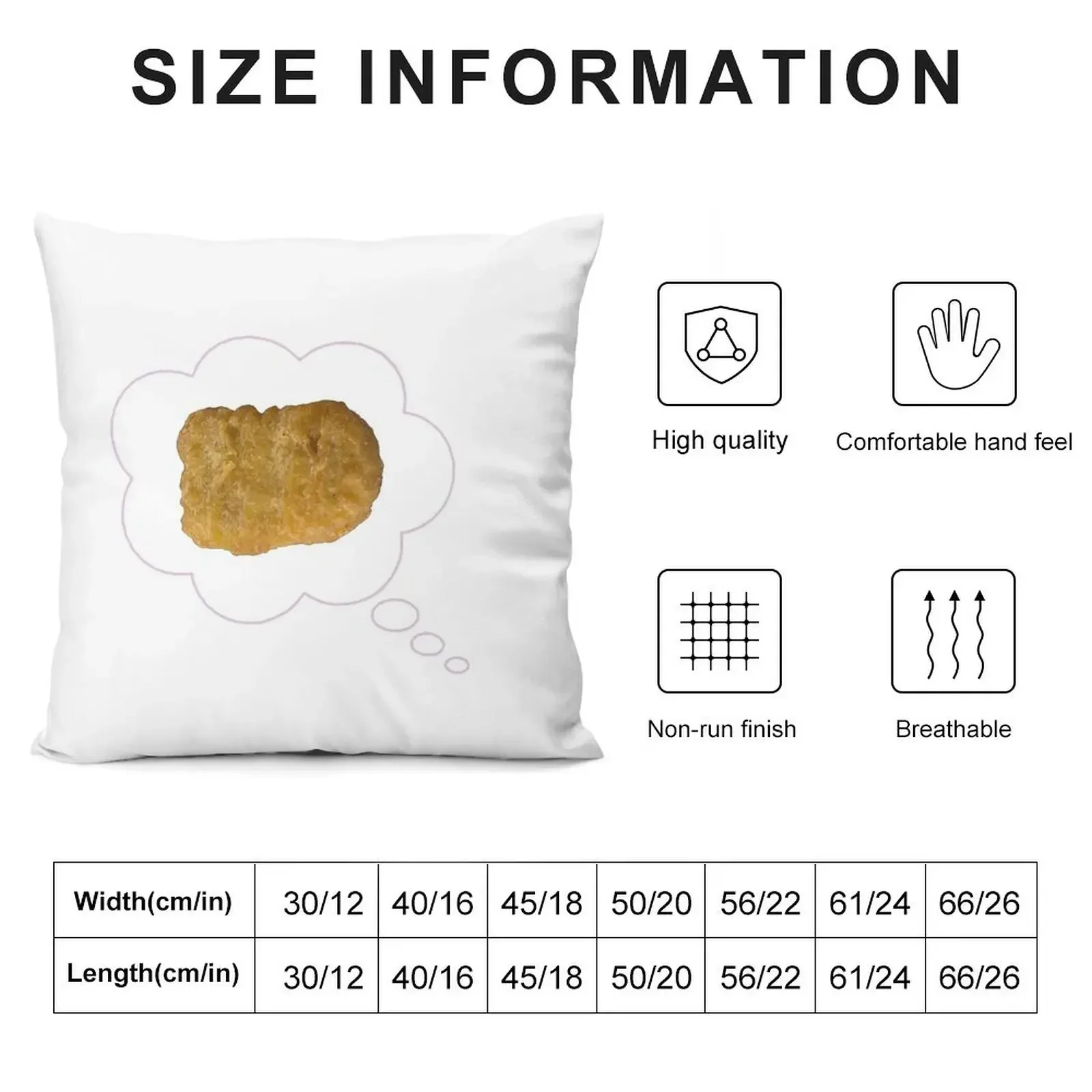 Chicken Nugget Thoughts Throw Pillow luxury sofa pillows Pillow Covers Decorative autumn decoration pillow