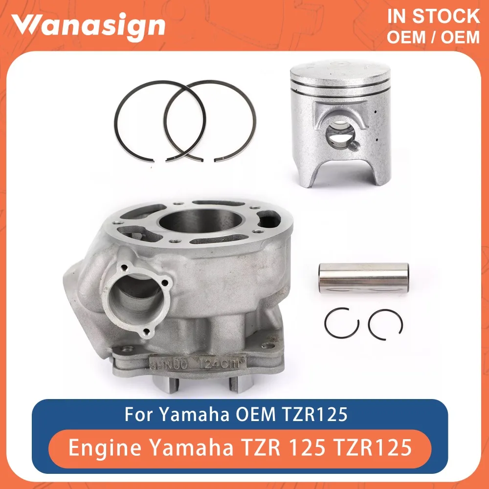 Motorcycle Engine 56.4mm Cylinder Barrel Piston Kit For Yamaha TZR 125 TZR125 3BN00 1987-1992 2YK-11631-04-35