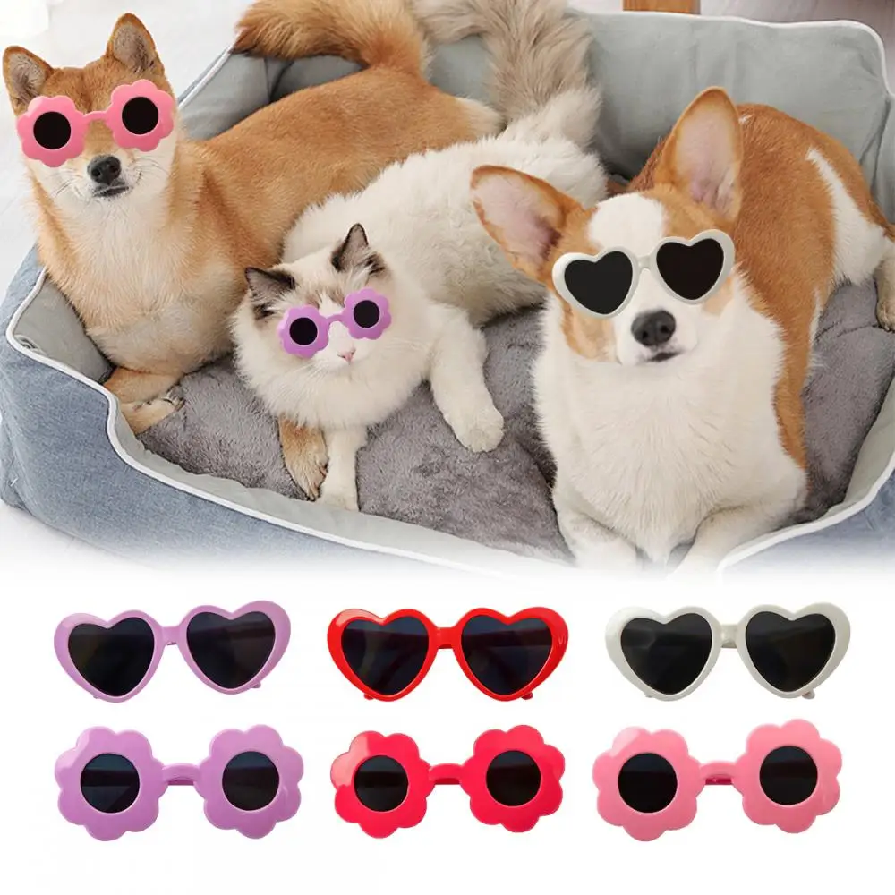 Pet Heart Glasses Pet Fashion Funny Sunglasses Pet Grooming For Pet Dogs Cat Yorkie Teddy Chihuahua Hair Decor Pet Supplies