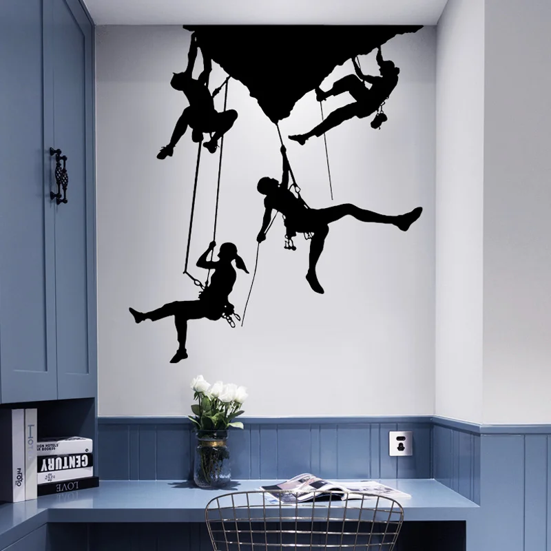 

Climber Wall Vinyl Decal Extreme Sport Rock Sticker Art Murals Home Removable Decor Boy Bedroom Wall Stickers Wallpaper 3B78