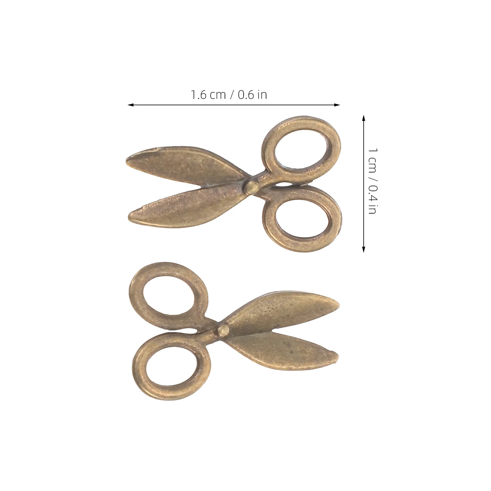 50Pcs Miniature Metal Tiny Realistic Dollhouse Scissors Vintage Sewing Tools for Micro Landscape Crafting Decorations