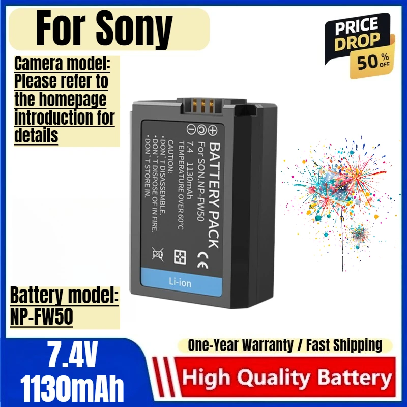 

NP-FW50 Camera Battery for Sony ILCE-7 6400 6300 RX100 Micro Single Battery Charger Battery