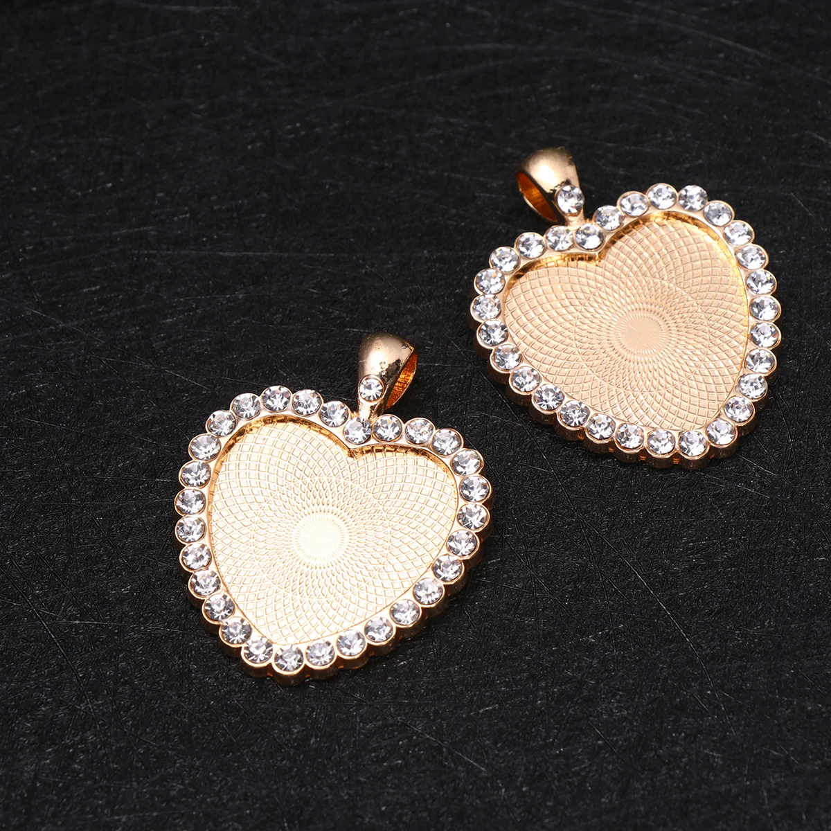 

5 Pcs Charm Heart Pendant Bracelet Charms Necklaces for Jewelry Making Pendants