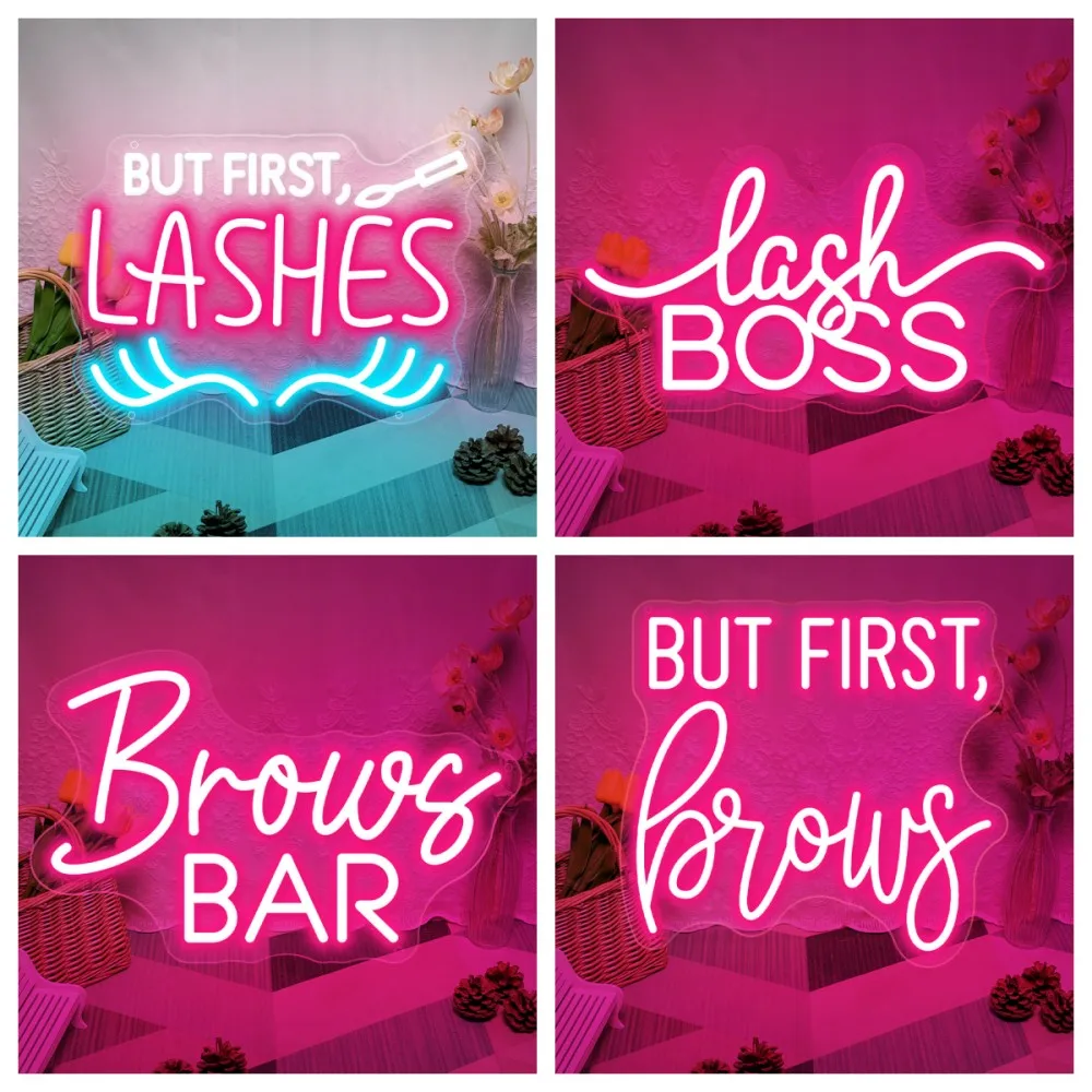 

Lash Salon LED Neon Sign Lights Brow Room Decoration Wall Art Neon Light USB Beauty Salon Decor Business Signboard