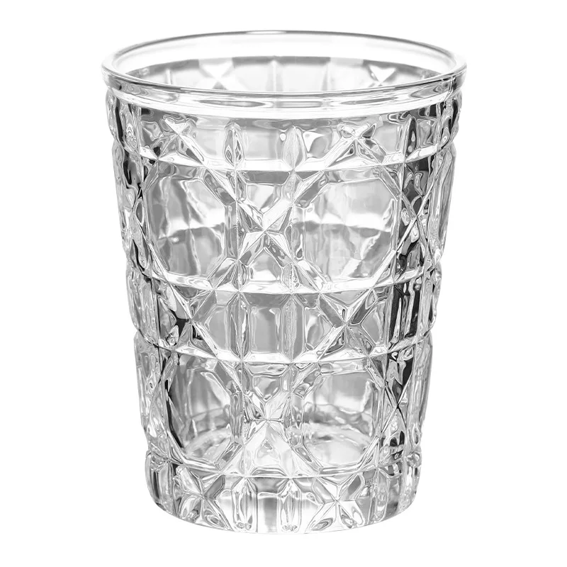 310ml Diamond Whiskey Glass Transparent Beer Cup Water Bottle Engraved Crystal Glass European Style Wine Cups Wholesale Glasses