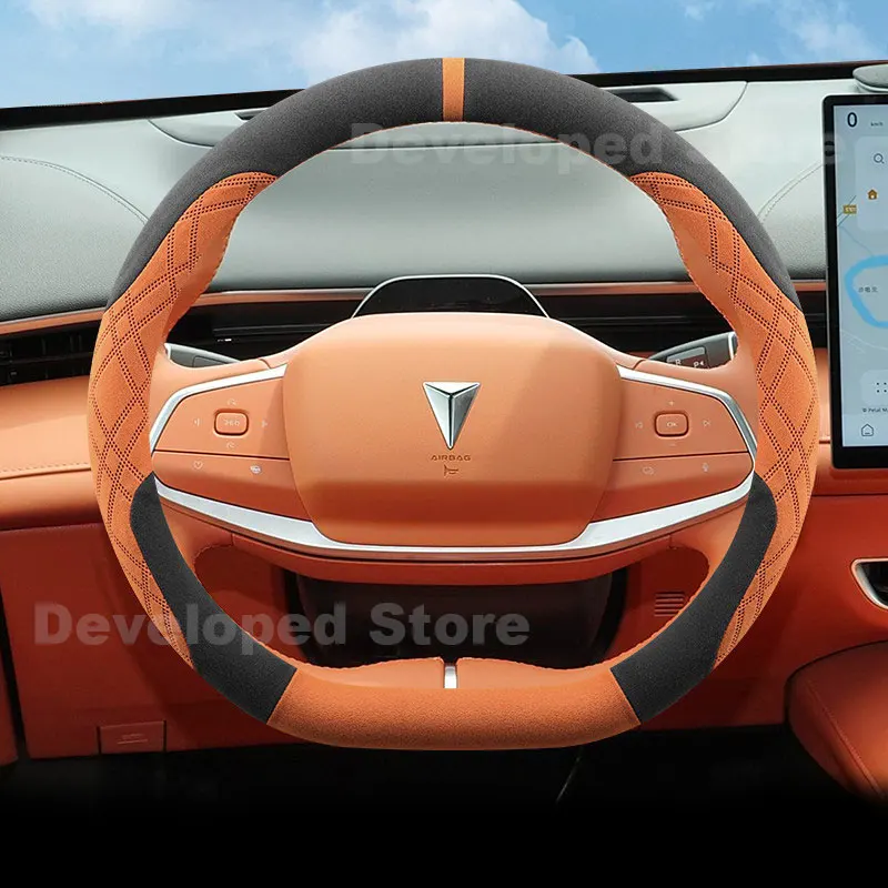 Suede Warm Car Steering Wheel Cover For All New DEEPAL S05 S07 L07 S7 G318 2025 2026 Heated Steering Wheel Cover Accessories