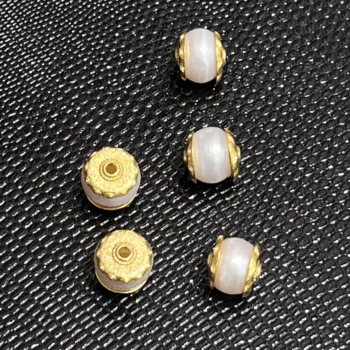 5pcs/set 9x9mm Large Hole Beads Natural Pearl Semi-Finished Beads for Jewelry Making DIY Necklace Bracelet Accessories Wholesale