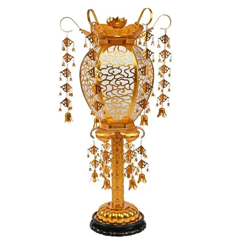 

Gilt bedroom lantern Buddha front lamp living room decorative ornament pair