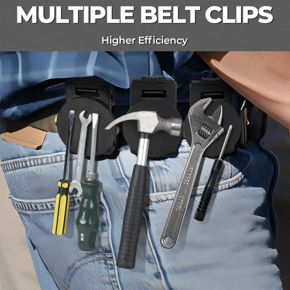 High Quality Non-Slip Tool Holster Belt Clip Adjustable Quick Access Magnetic Tool Holder Metal Detachable Belt Buckle