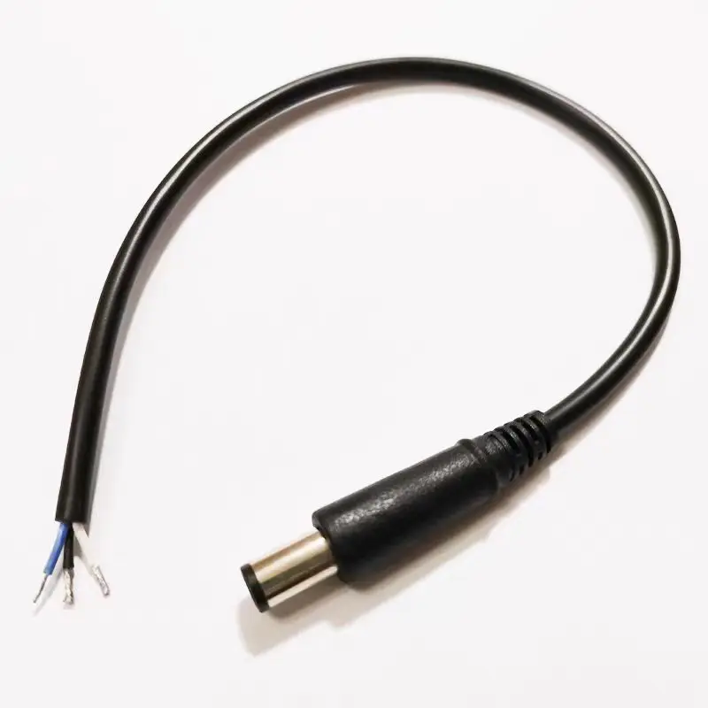 1pcs Black DC Cord Tip 7.4mm X 5.0mm Plug Connector Cable Cord For DELL HP Laptop Tablet PC Replacement 30cm/1feet