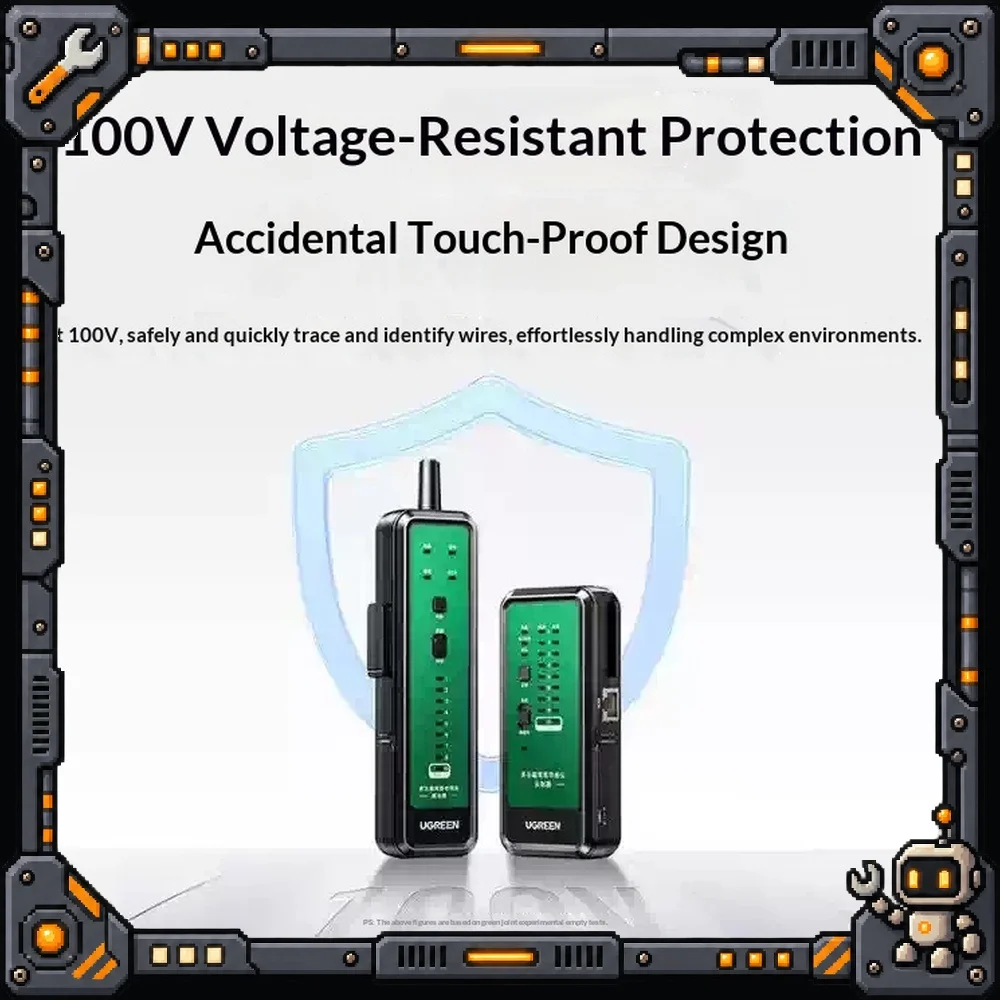 UGREEN NW328 Network Cable Tracker Tester POE Wire Finder Rechargeable Type C for LAN Telephone Line