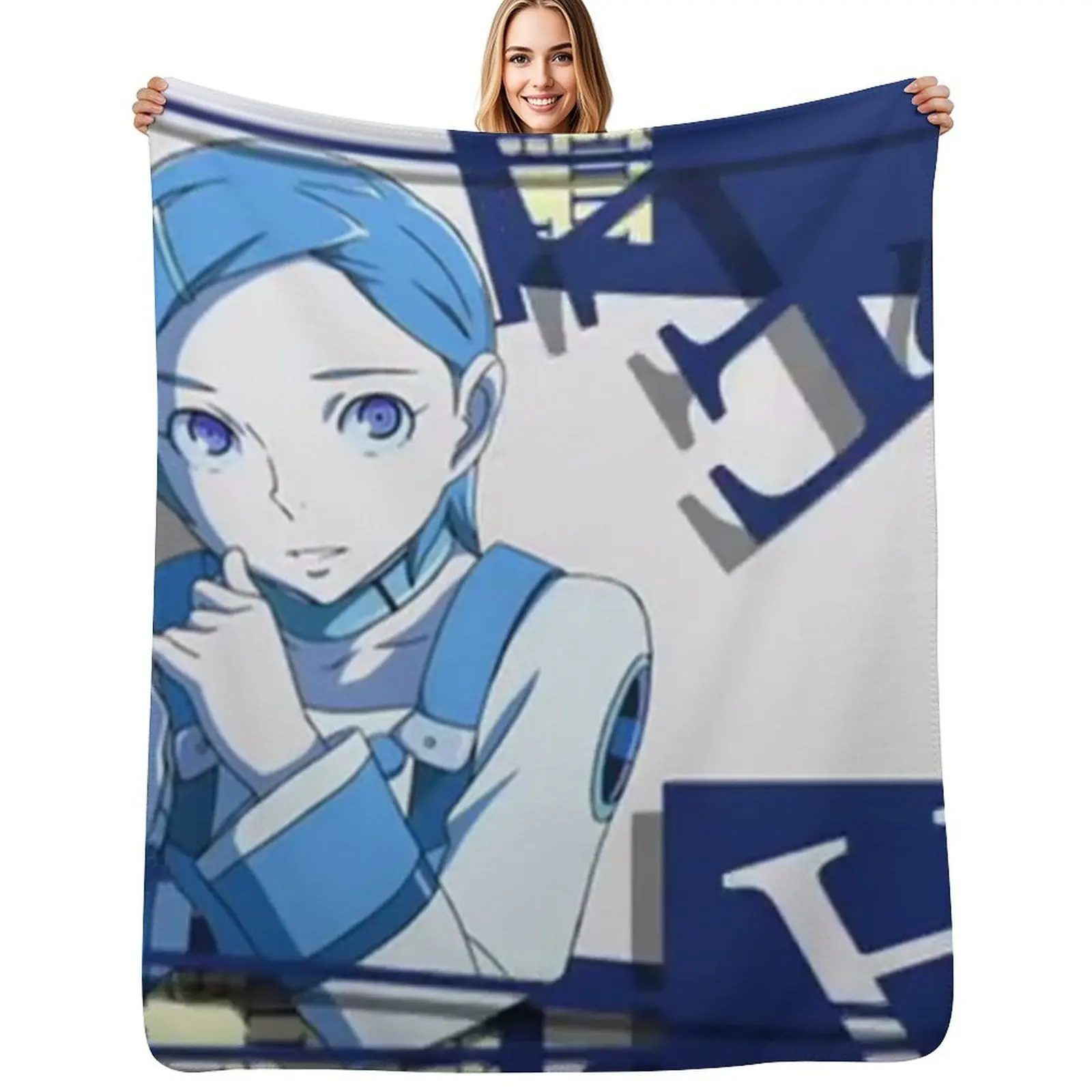 

Eureka Seven bleu Throw Blanket sofa bed warm winter Quilt Multi-Purpose Blankets