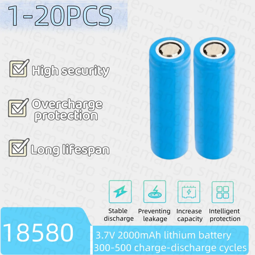 18580 Battery 2000mAh 3.7V High Rate Rechargeable Li-ion Battery for Drone Power Tool Scooter Toy