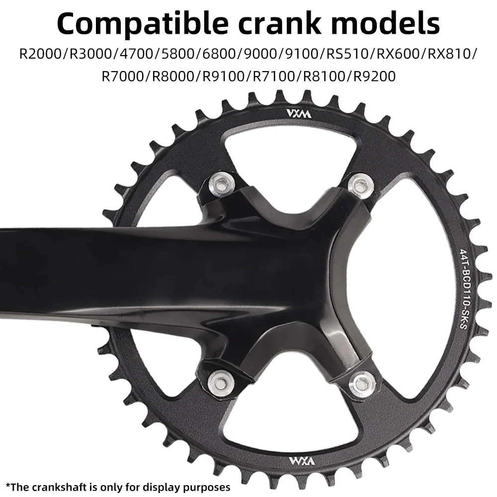 Road Bike Crankset 110BCD 4 Claw 36-52T Narrow Wide Chainring Compatible with R7000 R8000 R9100 R9000 4700 5800 6800 R7100 R8100