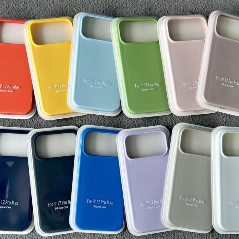 Flüssiges Silikon-Handyhülle für iPhone 17 13 15 16 14 12 Pro Max Hüllen für iPhone 16 Pro 13 14 11 15 17 16 Pro Max mit Box-Cover