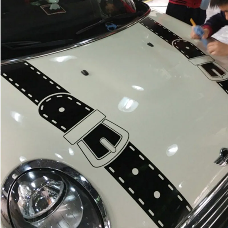 

Виниловая наклейка на капот автомобиля MINI COOPER, модные стильные наклейки для автомобильного стайлинга, водостойкая наклейка для автомобиля