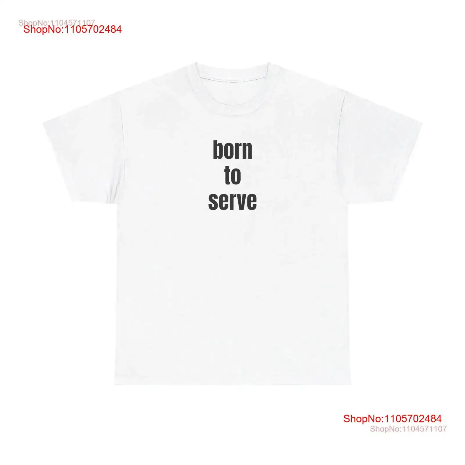 Born to Serve T Shirt Funny Humor for Her Sarcastic Meme BrainroT Men Sarcasm Gen Z vintage Washed Versatile fashion Breathable